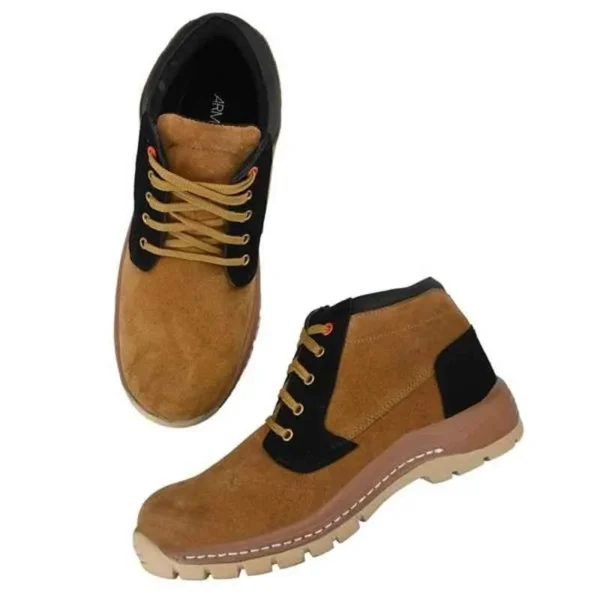 ArmaDuro AD1002 Suede Leather Steel Toe Tan Work Safety Shoes - Image 5