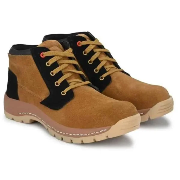 ArmaDuro AD1002 Suede Leather Steel Toe Tan Work Safety Shoes - Image 2