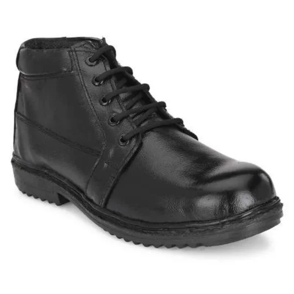 ArmaDuro AD1007 Leather Steel Toe Black Work Safety Shoes