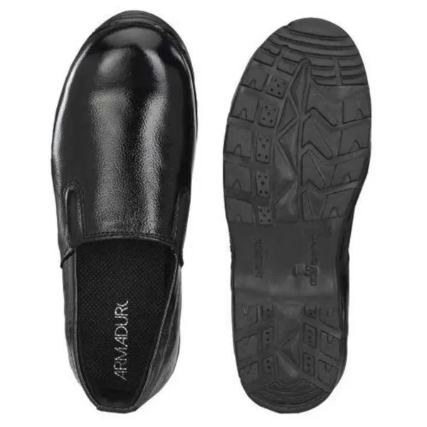 ArmaDuro AD1014 Leather Steel Toe Black Ladies Work Safety Shoes - Image 2