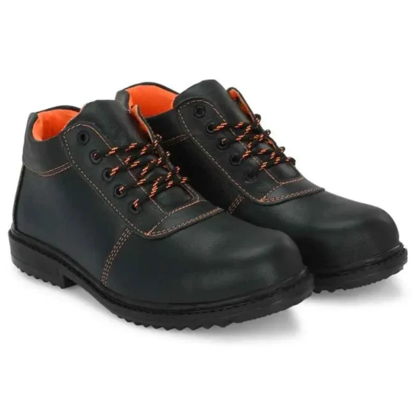 ArmaDuro AD1028 Black Leather Steel Toe Safety Shoes - Image 4