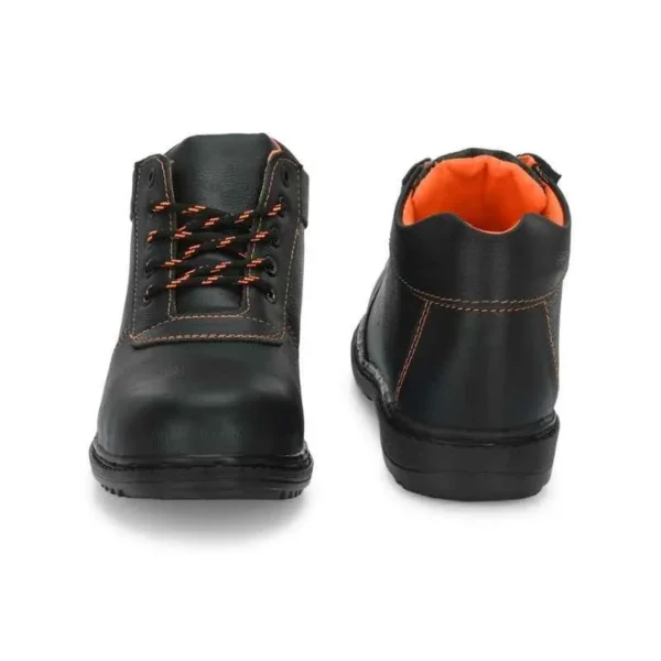ArmaDuro AD1028 Black Leather Steel Toe Safety Shoes - Image 2