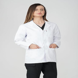 White Full Sleeves Doctor Apron Lab Coat Unisex